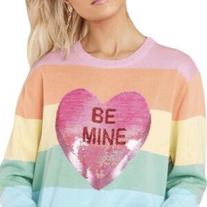 QUEEN OF SPARKLES - Rainbow Heart Sweater